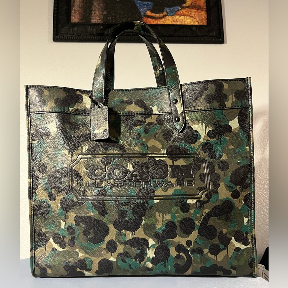 Coach Camo Field Tote 40